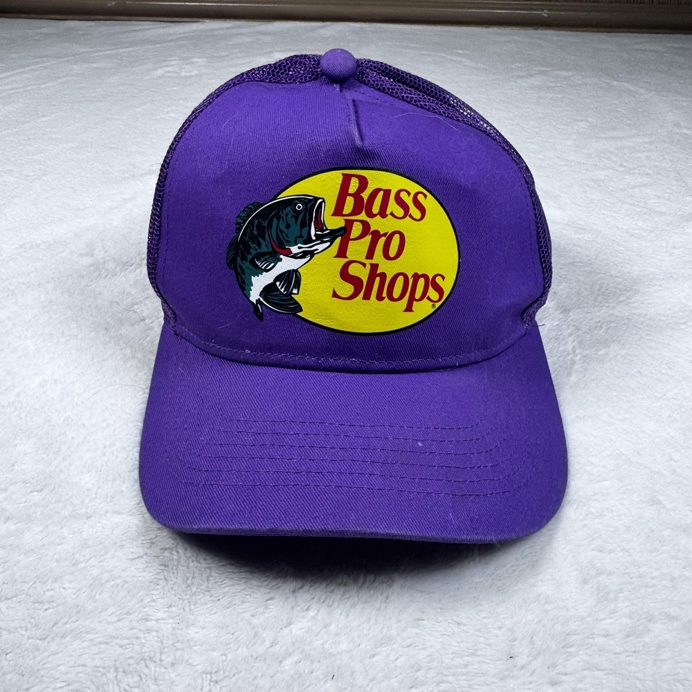 Bass Pro Shops Hat Cap Snap Back Mens One Size Purple Trucker Fishing Outdoor